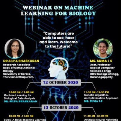 Machine Learning for Biology- 12th and 13th October