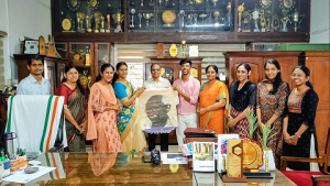 Tribute to Mahatma Gandhi on the 100th year of visit to U C College