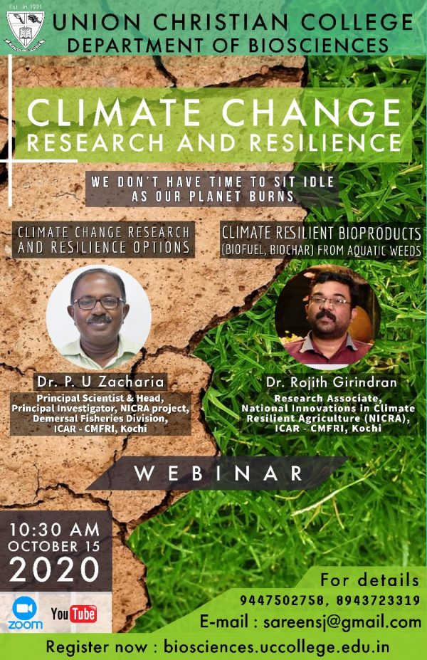 Webinar on Climate Change; Research and Resilience