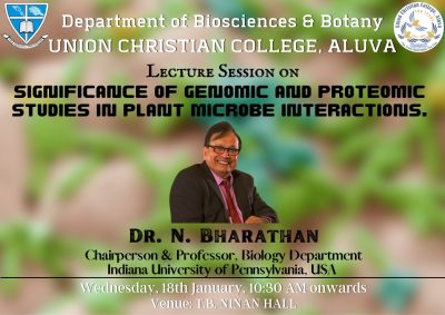 Lecture on “Significance on Genomic and Proteomic Studies in Plant Microbe Interactions”